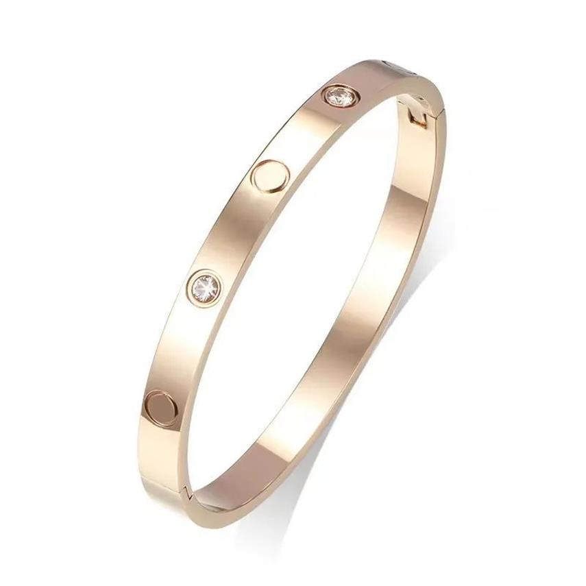 N1 Classic Barkles Gold Silver Nail Bracelet Titanium Steel Cuff Bangle Nlay Diamond Bracelets Womens Mens Love Jewelry Gift C8000312d