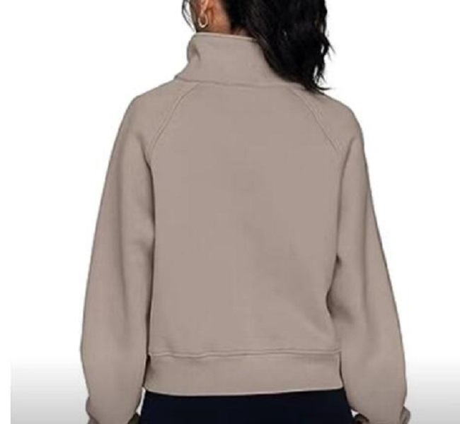 2036 Yoga Scuba Half Zip Hoodie Jacket Designer Sweater Women's Define Workout Sport Coat Fitness Activewear Top Solid Zipper Sweatshirt Sports Gym Clothes
