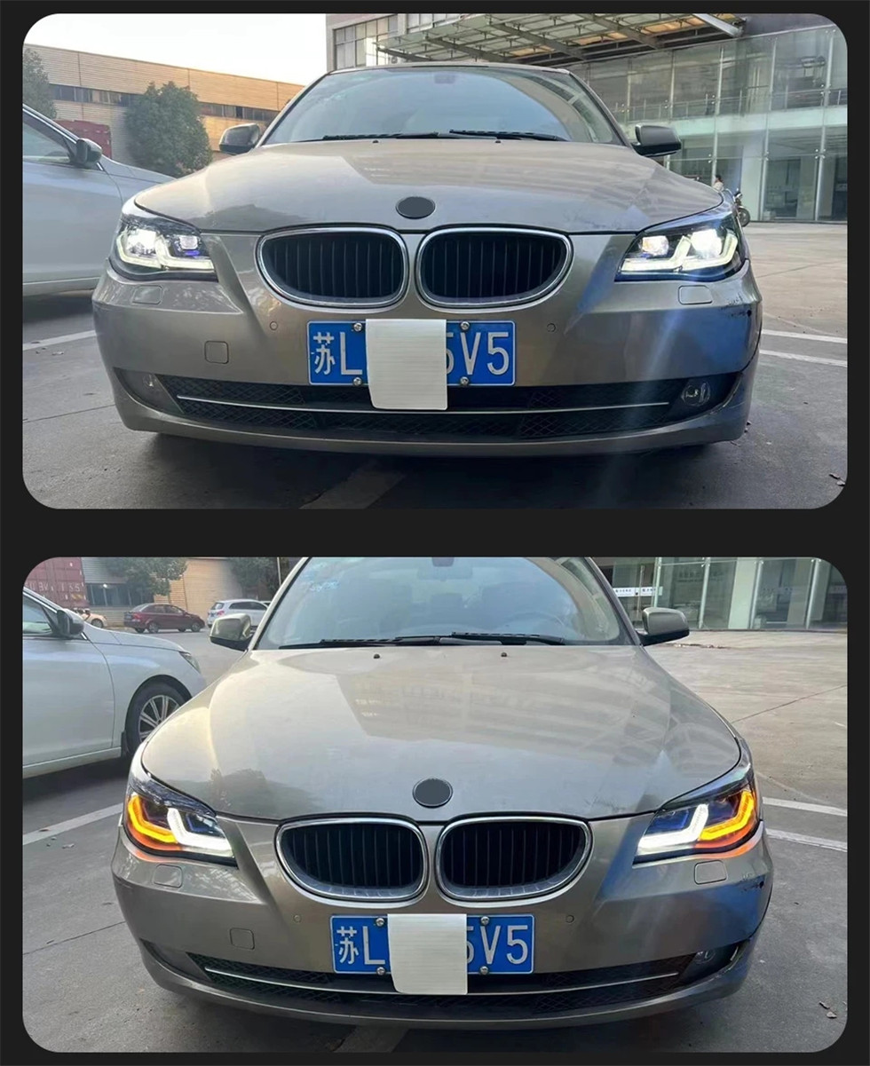 Автомобильная фара для фар BMW E60 2003-2009 523i 530i Angel Eye светодиодная фара DRL Hid Bi Xenon Lights