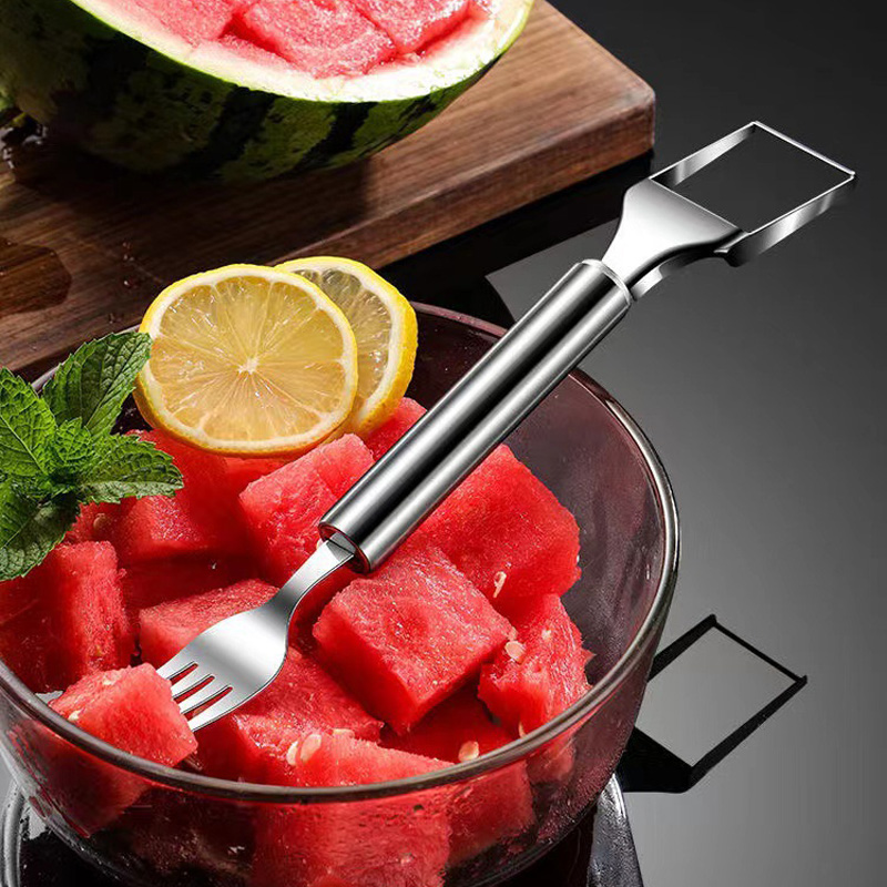 Fruit Tool Creative Watermelon Cutter Artifact Hushållens vattenmelongaffel Multi-Use Fruit Divider Kitchen Cutter redskap LX6269