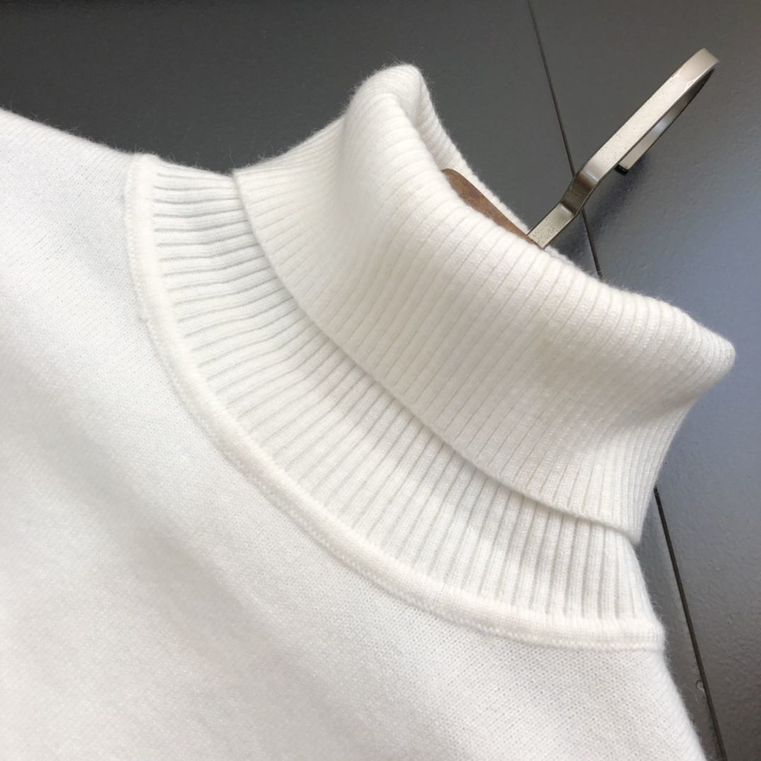 Designer monogram haft haftowy golf sweter z długim rękawem męsko-zimowa marka mody dzianin sweter szczupły trend ciepłej koszuli bazowej