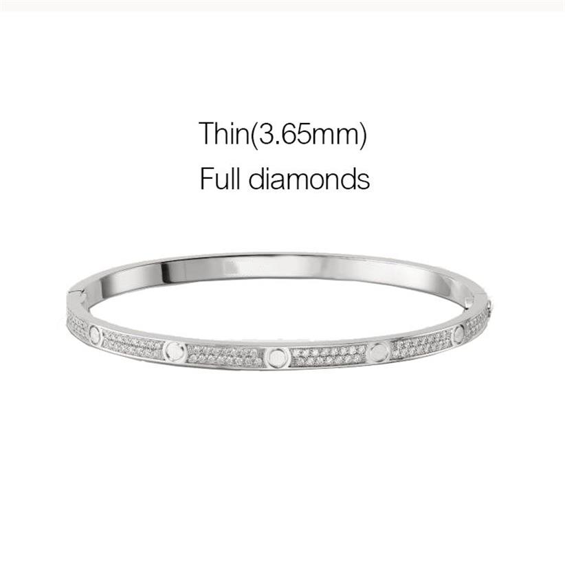 Bracelets Thin MOVE BRACELET avec tournevis or Rose platine plein diamant designer Bracelets mode Bijoux Femme 3 65mm bracele2470
