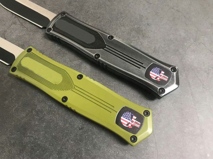 Micro Tech Ghost Head Double Action Auto Knife 3.858 