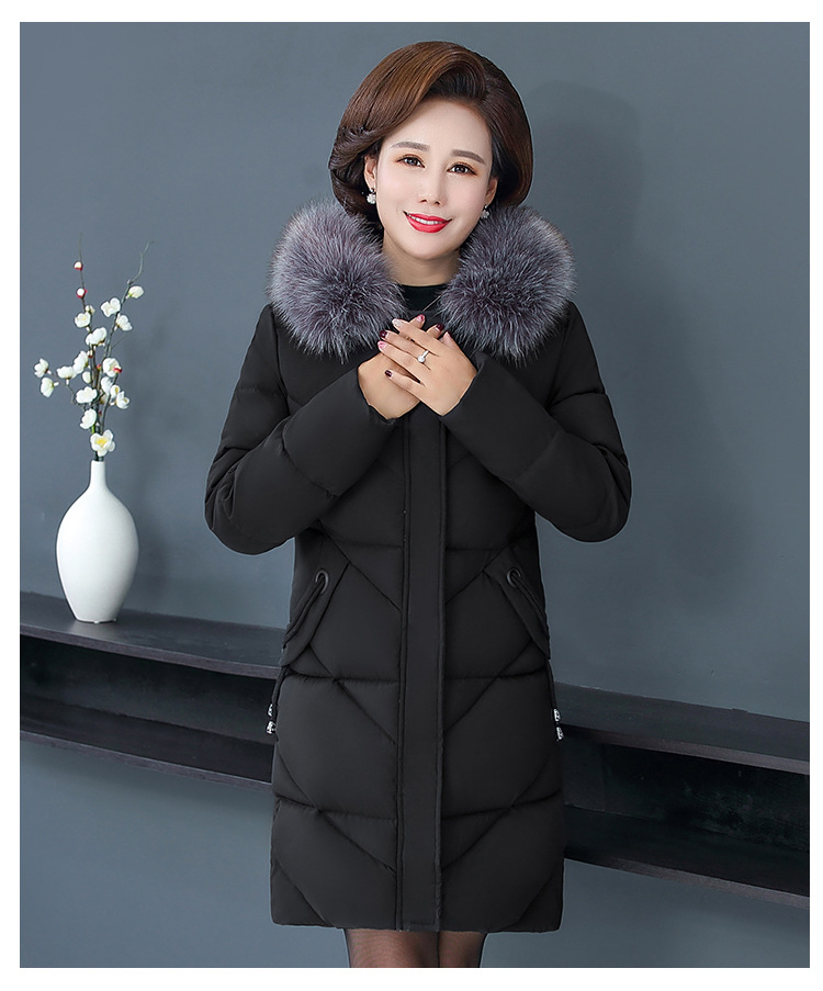 Hot selling middle-aged and elderly women's cotton jackets, slim fit down cotton jackets, medium length women's new outdoor sports jacket Fashion