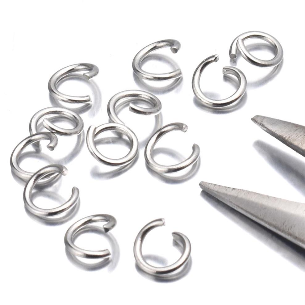 mycket guld silver rostfritt stål öppna hoppringar 4 5 6 8mm split ringar kontakter för diy ewelry fynd gör179a