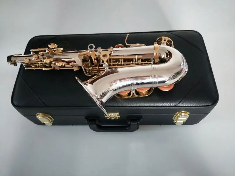 KALUO Promoties Nieuwe Japan Sopraansaxofoon B Tune Vernikkeld SC-992 Muziekinstrument Gratis verzending AAA