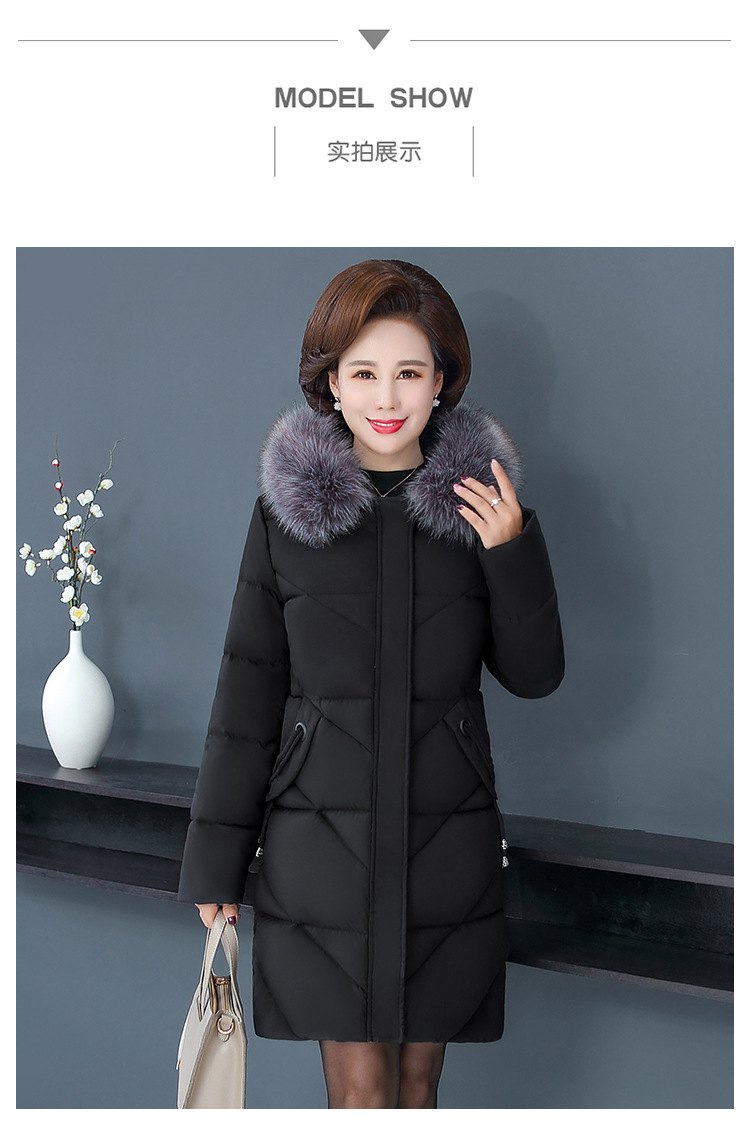 Hot selling middle-aged and elderly women's cotton jackets, slim fit down cotton jackets, medium length women's new outdoor sports jacket Fashion