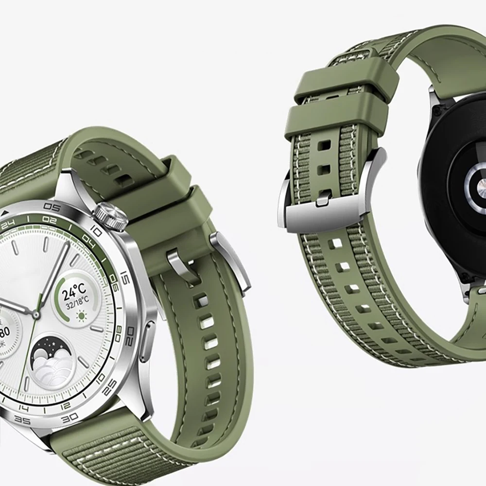 22mm vävd sammansatt flätrem för Huawei Watch GT4 Band Officiell armband för Huawei GT4 -armband Watchband Accessories