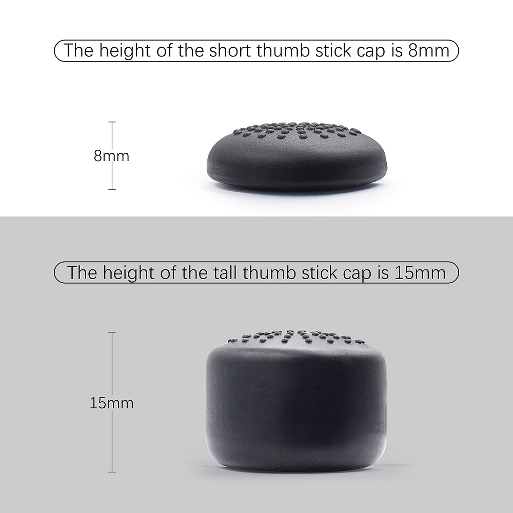 8stBlack Silicone Thumb Stick Grips Cover Analog Joystick Grip Caps Extender för PS5 PS4 för Xbox One Controller DHL FedEx Ups gratis frakt