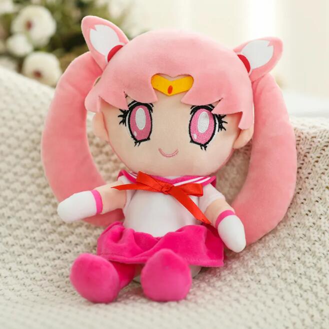Kawaii Sailor Moon Plush Toys Tsukino Usagi Söt girly hjärta fyllde anime dockor gåvor hem sovrum dekoration
