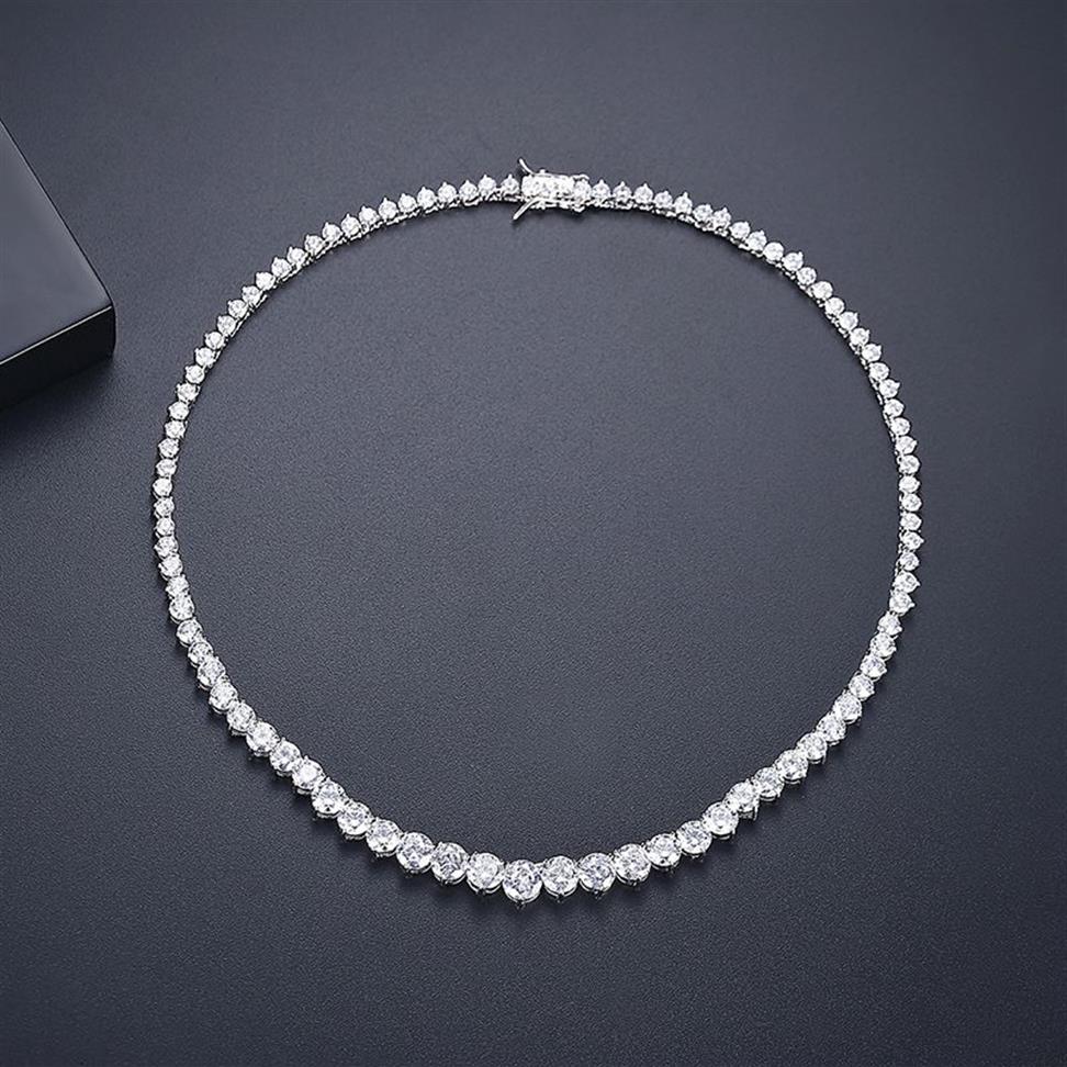 Chokers trendiga älskare halsband lab diamant cz sten vit guldfylld chorker hänge halsband för kvinnor brudparti bröllop jud252o