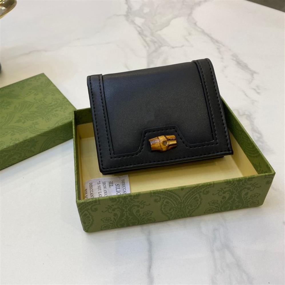Nice Women Wallet Short Purse Card Holder Coin Portemones Designer Wallets Top Quanlity Big Brand Made of Original Leather Bamboo Deco237N