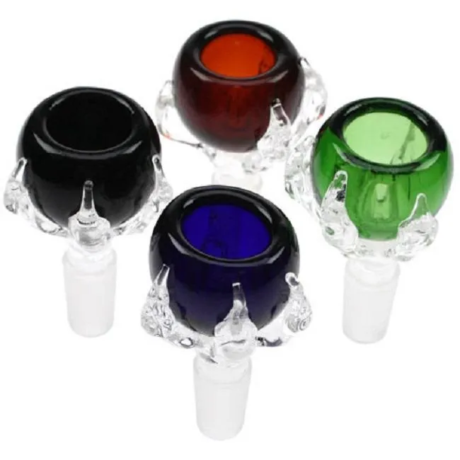 Thick Dragon Claw Male Joint 14mm & 18mm Glass Bowls For Bong Glass Bongs Water Pipes Glass Oil Rig Bongs