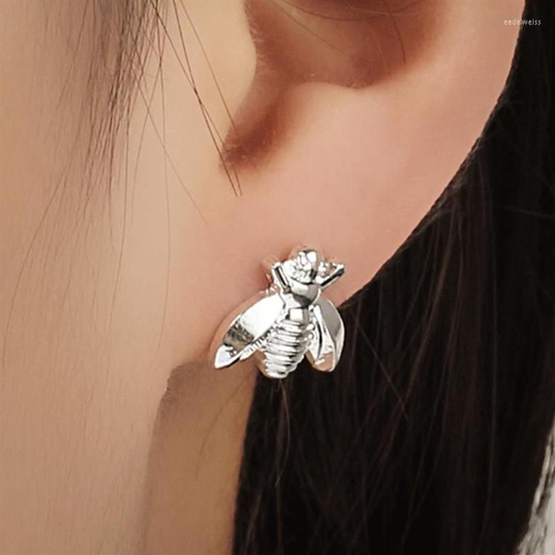 Boucles d'oreilles mignonnes couleur or argent abeille créative charmante femme Animal boucle d'oreille accessoires mode fille fête bijoux cadeau 2113