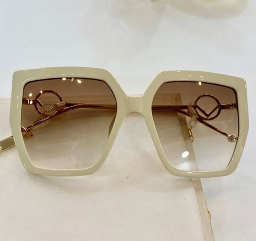 zonnebril dames klassiek mode winkelen grote doos bril met metalen ketting anti-ultraviolet UV 400 lensmaat 56-20-145 designer topkwaliteit