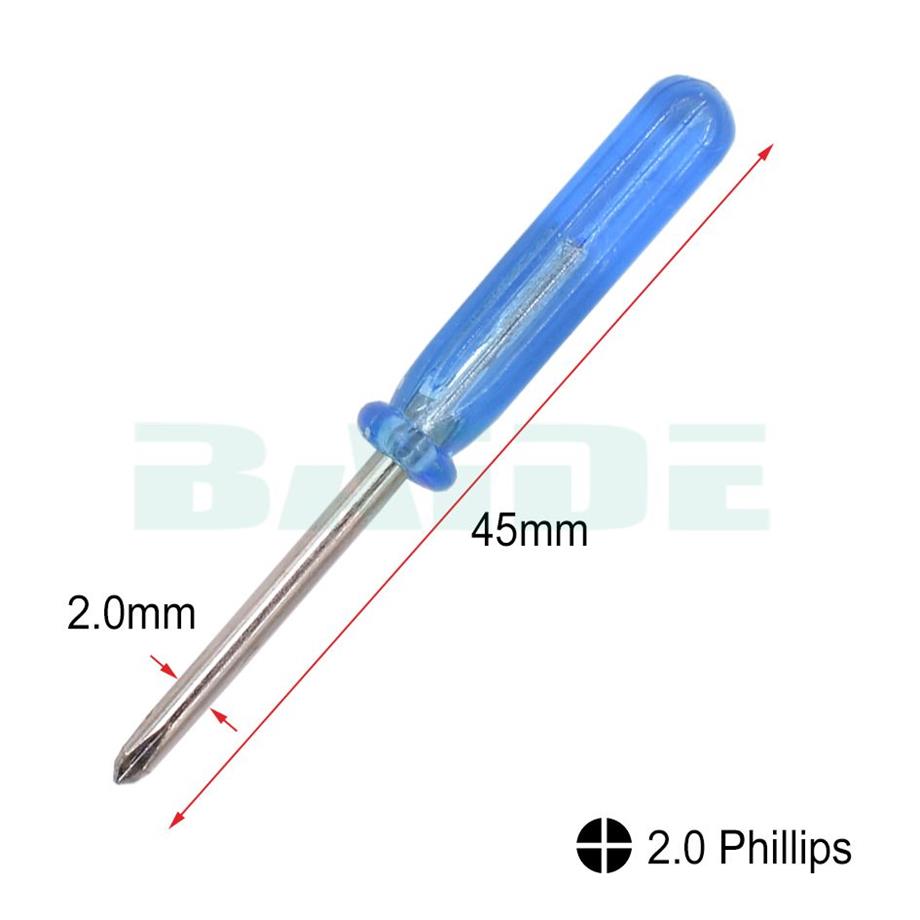 Cacciaviti blu da 45 mm 1 5 Phillips 2 0 Phillips PH00 # PH000 2 0 Cacciavite dritto a testa piatta la riparazione del telefono giocattolo 5000 pezzi lotto248t