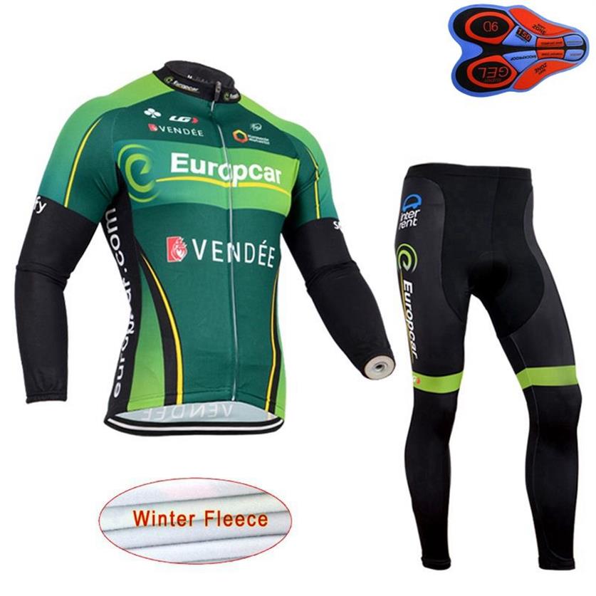 EUROPCRA Team Maglia da ciclismo in pile termico invernale Set Team da uomo Sport abbigliamento da equitazione bici MTB abbigliamento Scaldino uniforme da bicicletta 272v