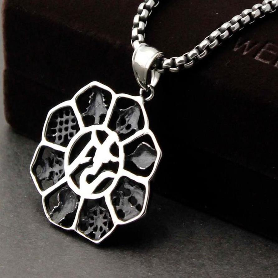 Pendentif Colliers Hommes En Acier Inoxydable Lotus Ohm AUM Hindou OM Brahman YOGA Yogi Collier222k