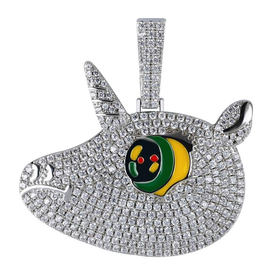 TOPGRILLZ 6ix9ine solide licorne pendentifs colliers Hip Hop Punk or argent chaînes pour hommes femmes charme bijoux fête cadeau 257x