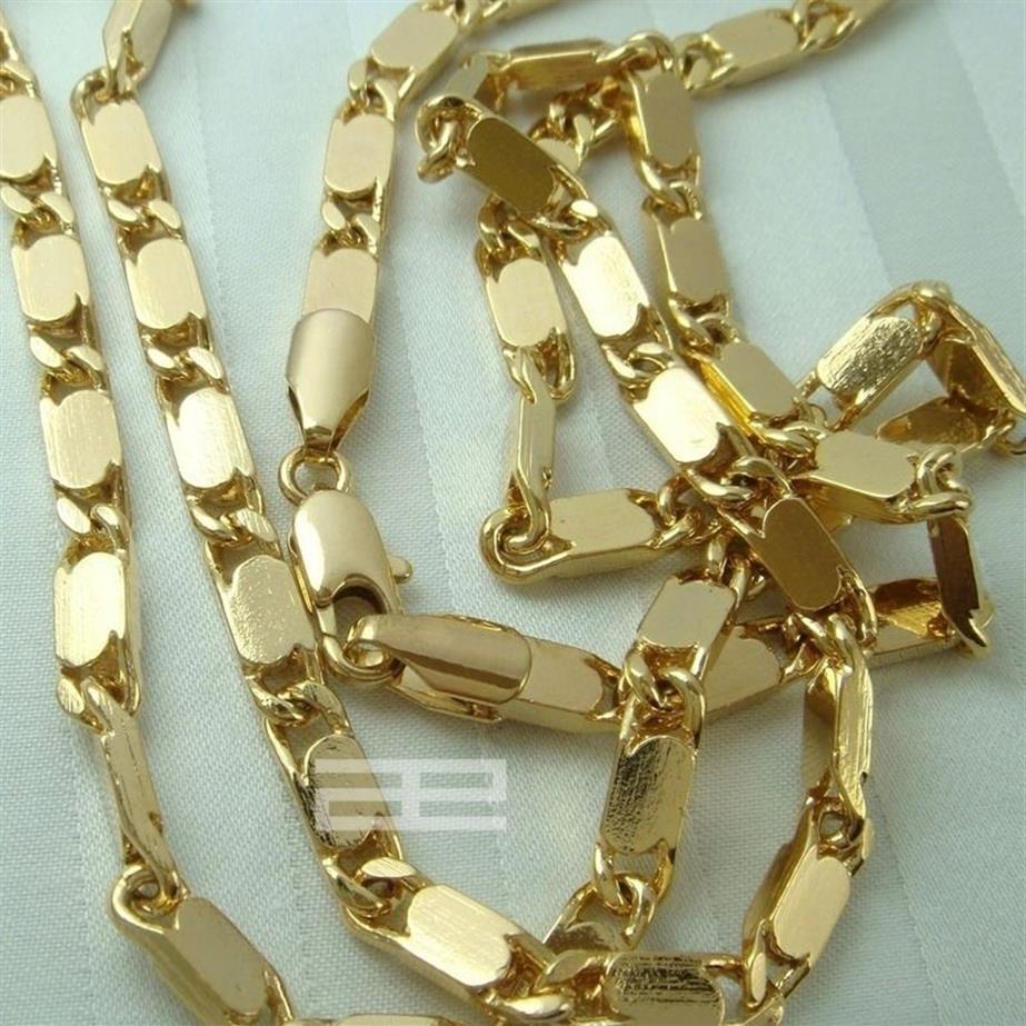 Collier chaîne cubaine en or 14 carats 14 carats, longueur 50-70 cm, N45 220715258Z