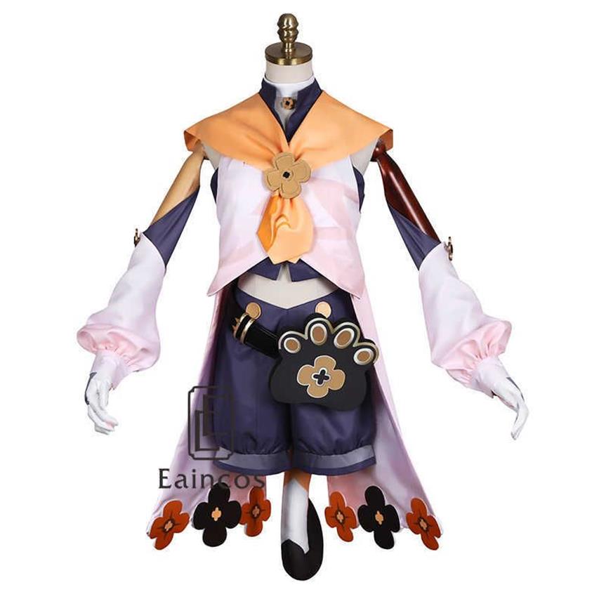 Diona Genshin Impact Cosplay Kostuum Uniform Tops Shorts Outfit Games Carnaval Kostuums Voor Vrouwen Y0903223Y