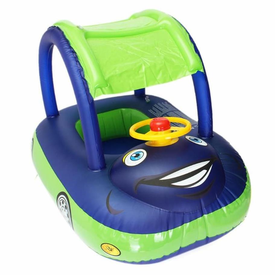 Akcesoria basenowe Pierścień Baby Swim Sunshade kierownica Bezpieczne wakacje pływające lato dla dzieci siedzisko nadmuchiwane łódki pływackie zabawki WAT183Q