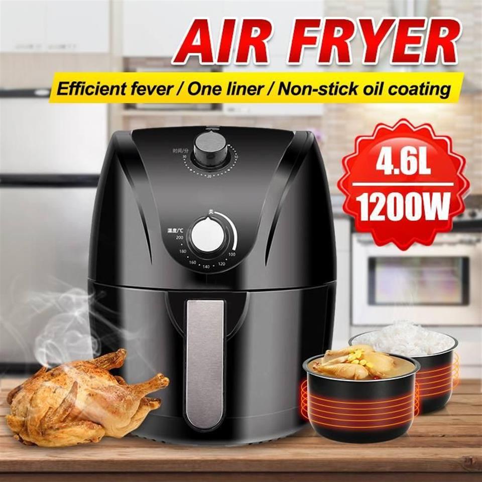 Freidora de aire multifunción de gran capacidad 4 6L, freidora de aire con aceite de pollo de 1400W, cocina para Pizza saludable, Airfryer profunda eléctrica 310U