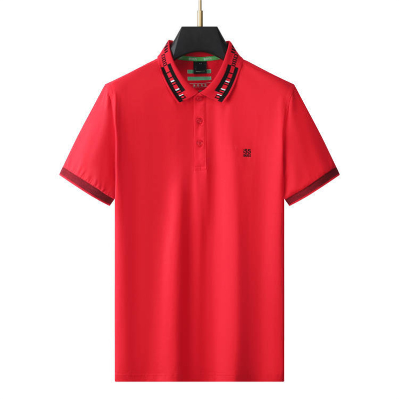 T-shirt da uomo di lusso primaverili di alta qualità T-shirt da polo firmate High Street Ricamo Abbigliamento da uomo Polo di marca hhju