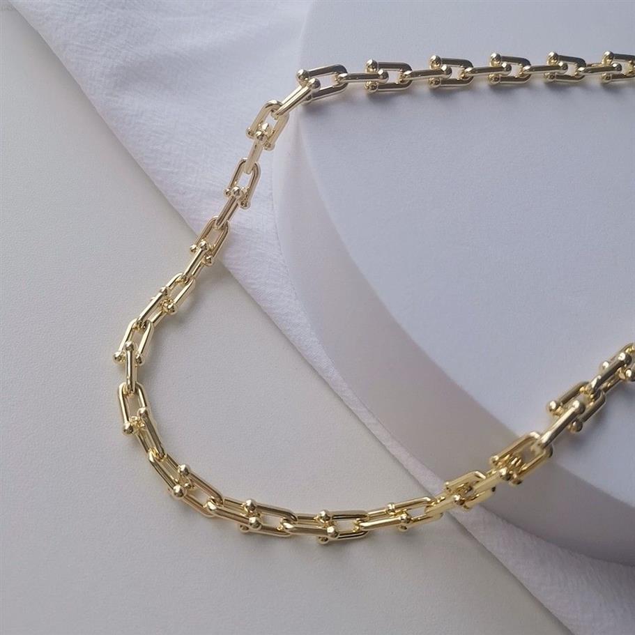 Colar pulseira fina em forma de u hardware ferradura designer pingente de ouro para mulheres homens casal moda watche casamento de alta qualidade p2614