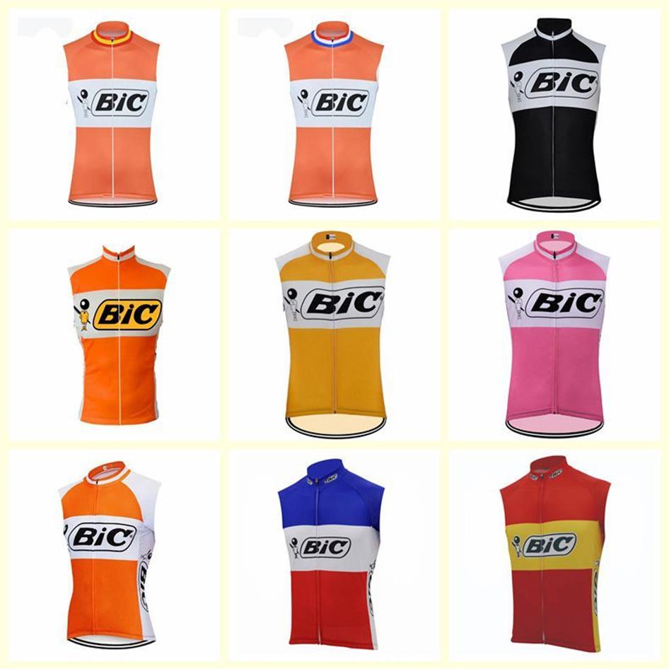 BIC team Fietsen Mouwloos jersey Vest Zomer heren Fiets tops ademend sneldrogend mtb Kleding Fiets Sport Uniform U71705226u