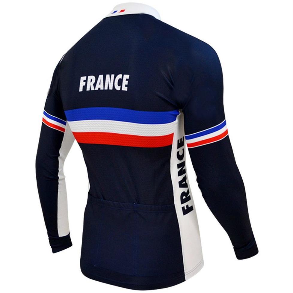 2022 France Pro Team Winter Cycling Jackets Fleece Cycling Windproof Windjacket Thermal MTB Biking Coat Mens Stuck Up Jacket2479