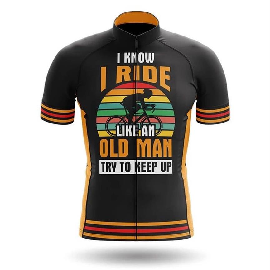 2022 eu ando como um homem velho bicicleta camisa de ciclismo mtb mountain bike roupas dos homens conjunto curto ropa ciclismo roupas maillot 319j