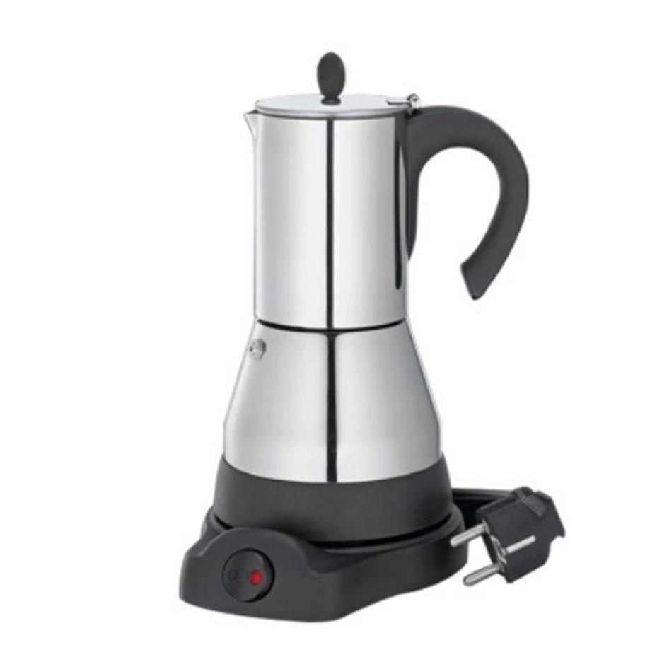 Ensemble de 6 tasses à café, cafetière électrique Geyser Moka, Machine à café, expresso, percolateur, cuisinière en acier inoxydable 234g