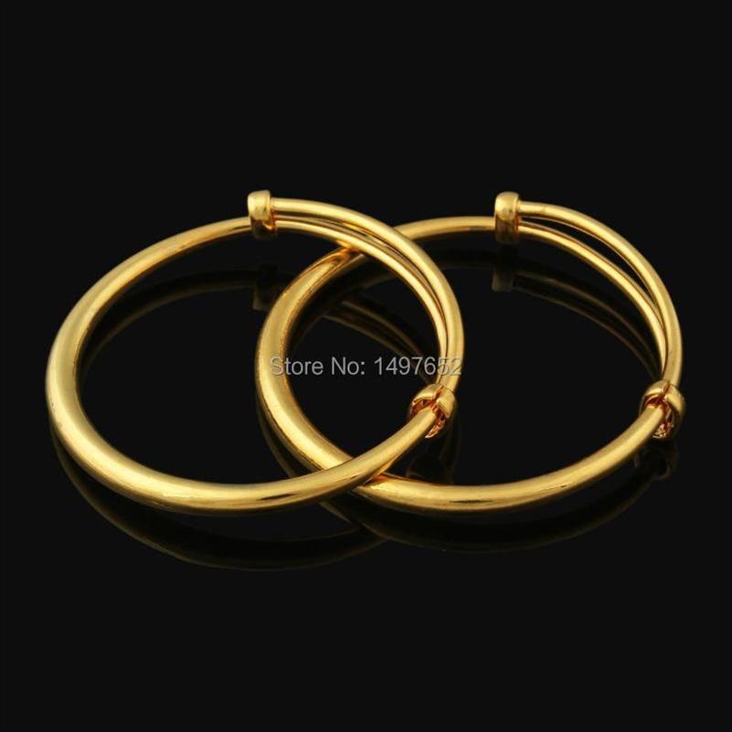 Bangle Moda Dubai Ouro Bebê Jóias Para Meninos Meninas 18K Cor Etíope Africano Crianças Pulseiras Pulseira286A