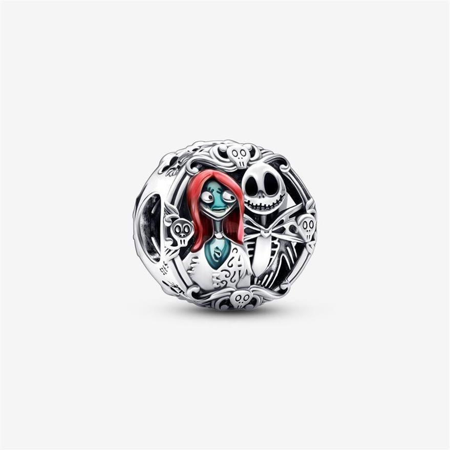 I ciondoli di The Nightmare Before Christmas si adattano al braccialetto europeo originale con ciondoli in argento sterling 925 accessori gioielli da donna di moda302H