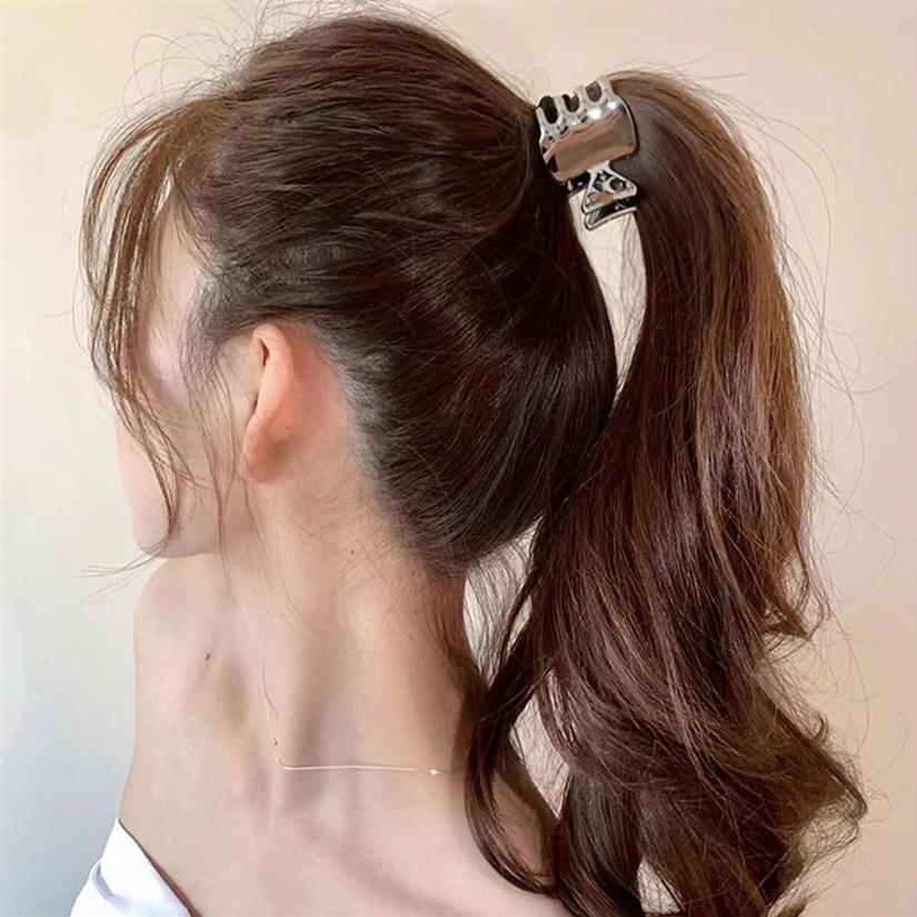 Modne zaciski P projektant biżuterii Włosy puste klipsy pazurowe małe słodkie wiatrowe kraby klip z kucykiem akcesoria do włosów dla kobiet J227S
