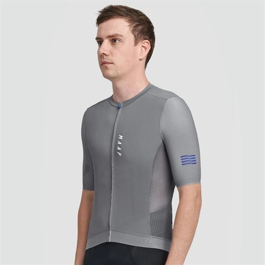 motocross Cycling Jersey Men Summer Short Sleeve MTB Shirt TEam MAAP Pro Fit Outdoor Wear Hem with non-slip webbing 220630271S