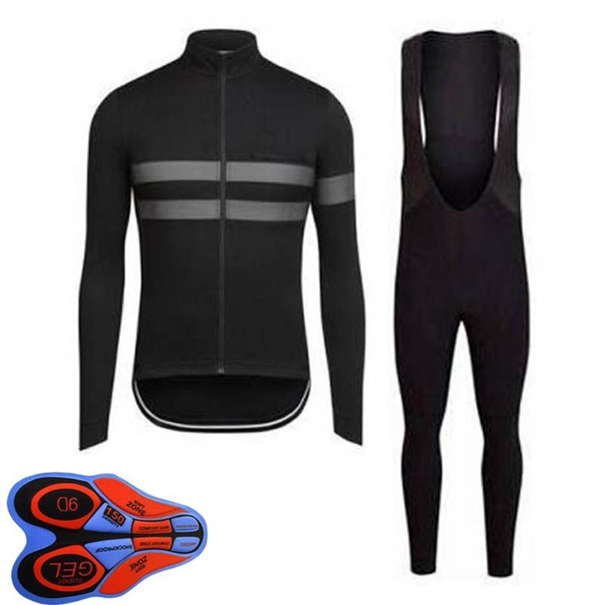 Primavera outono rapha equipe dos homens conjunto camisa de ciclismo camisas manga longa bib calças terno mtb roupas da bicicleta corrida uniforme ao ar livre 276y