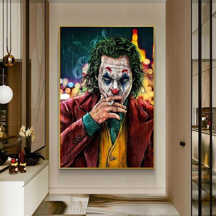 Move Star Joker Street Graffiti Art Funny Canvas Painting Posters and Prints Modern Wall Art Picture for Living Room Decoration222M