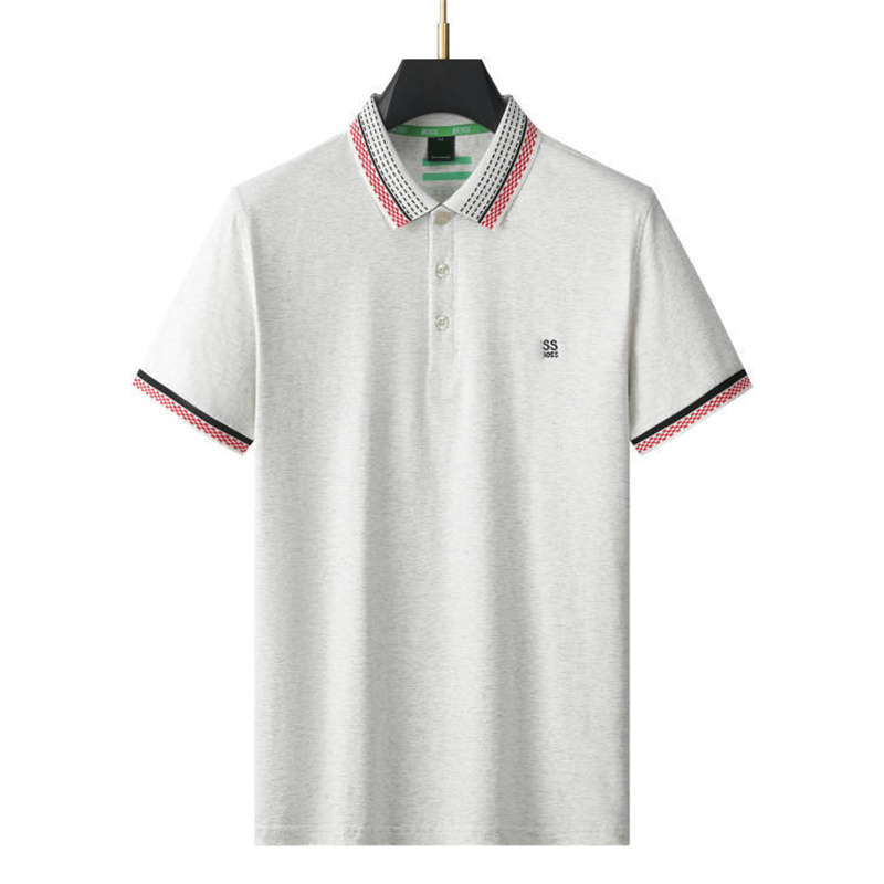 T-shirt da uomo di lusso primaverili di alta qualità T-shirt da polo firmate High Street Ricamo Abbigliamento da uomo Polo di marca hhju