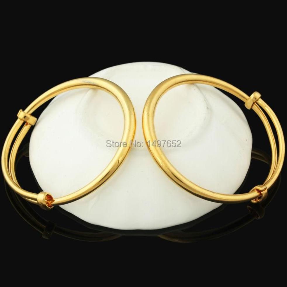 Bangle Moda Dubai Ouro Bebê Jóias Para Meninos Meninas 18K Cor Etíope Africano Crianças Pulseiras Pulseira286A