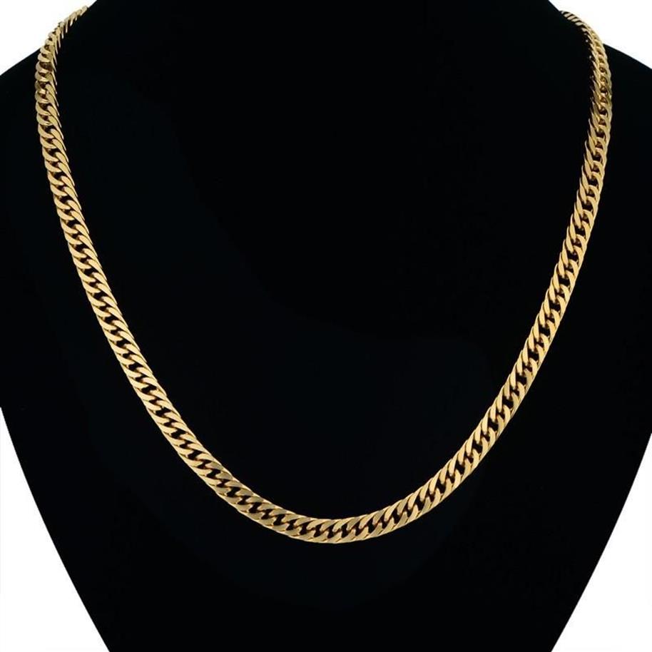 Cały vintage długi złoty łańcuch dla mężczyzn łańcuch Naszyjnik Nowy modny złoty kolor stal nierdzewnej grube czeska biżuteria Colar Mężczyzna 316s