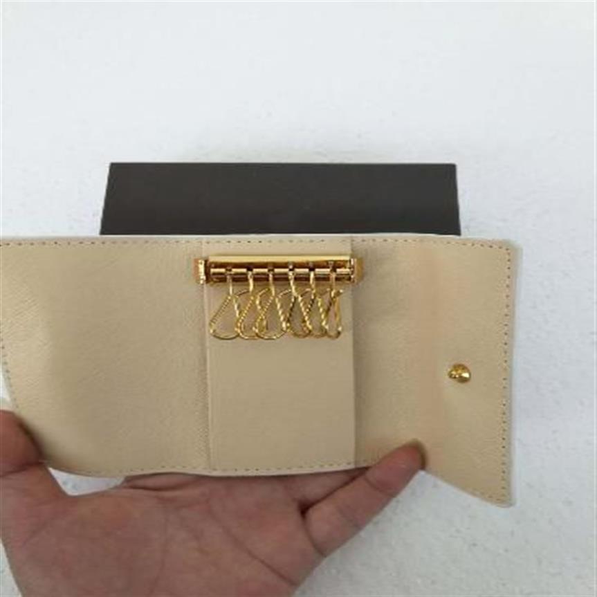 La poche clés Damier Canvas détient des femmes de concepteur classiques célèbres de haute qualité 6 porteurs clés porte-monnaie en cuir en cuir porte-carte portefeuille