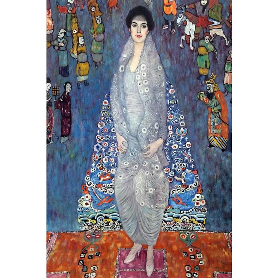 Gustav Klimt målningar Kvinna Porträtt av Baroness Elisabeth Bachofen Echt Oil Målning Reproduktion Canvas Handmålad heminredning247o