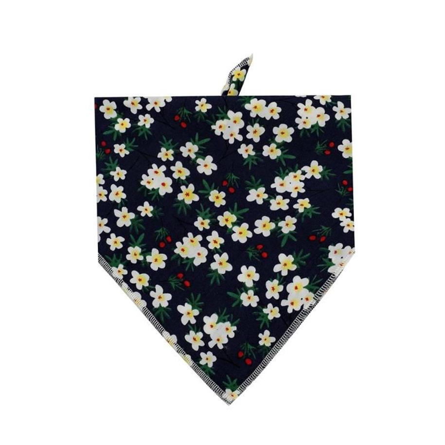 Abbigliamento cani Bandana con fiore stampato floreale personalizzato Cravatta su graziosa sciarpa animali con margherita nera Accessori233f