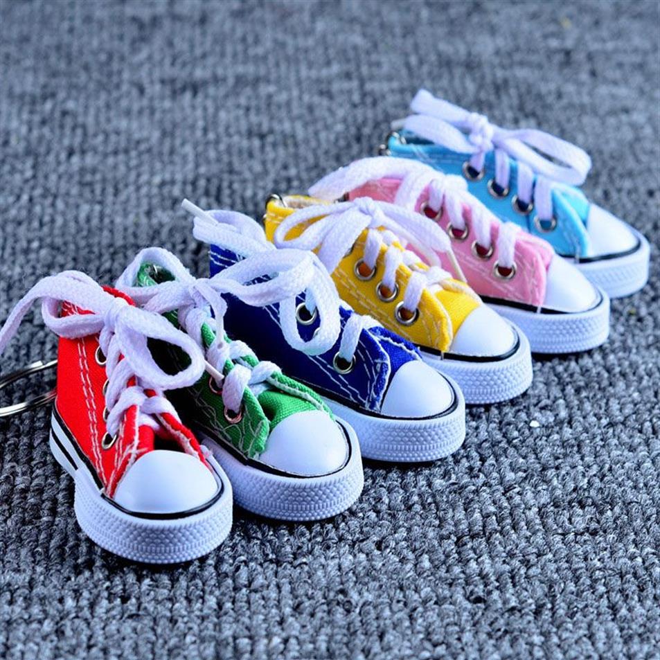 30 pièces 3D nouveauté toile Sneaker chaussure de Tennis porte-clés porte-clés bijoux de fête porte-clés 248m