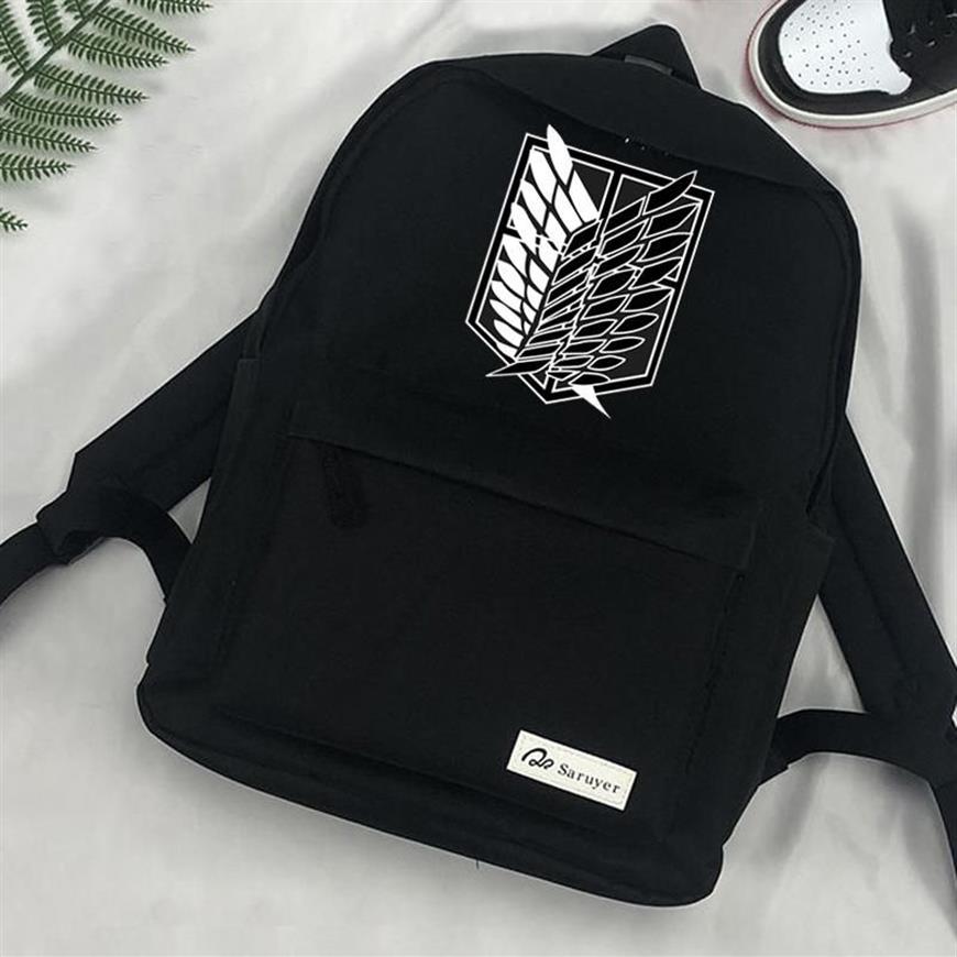 Attack på Titan Shingeki no kyojin ryggsäck kawaii rese plecaki bolso mujer sac a dos233z