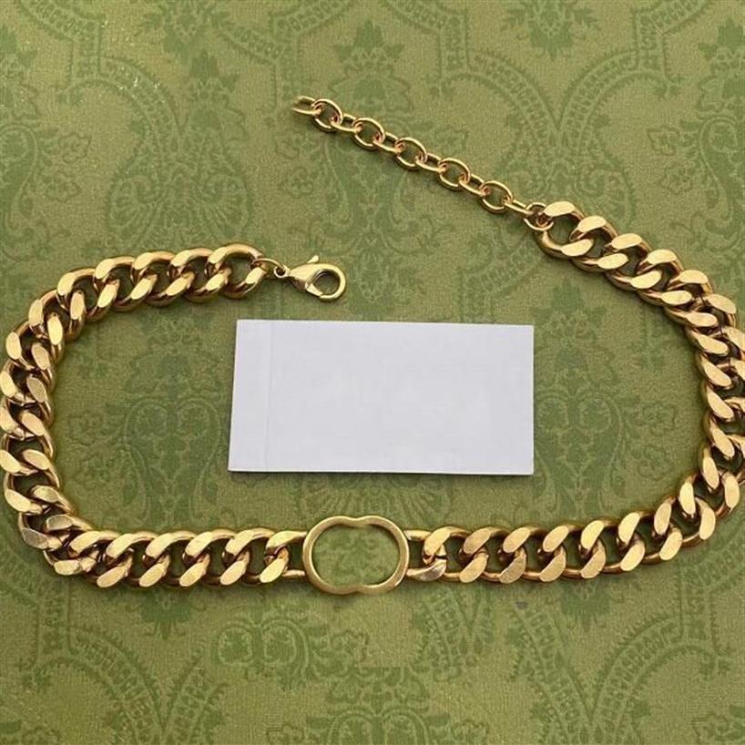 Designer Hoge Kwaliteit Kettingen Cubaanse Choker Ketting Collares Punk Vintage Dikke Dikke Link Chain voor Vrouwen Nieuwjaar Sieraden Acc283i