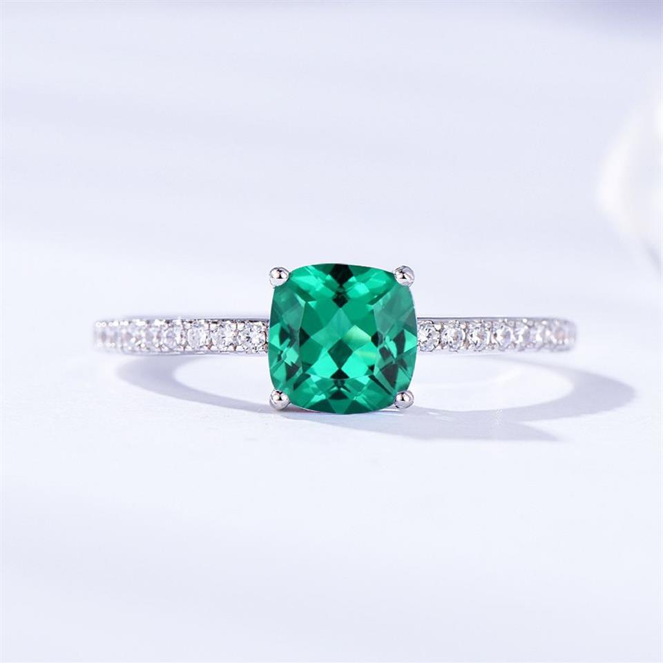 Anelli con pietre preziose del diasporo donne e ragazze, in argento sterling massiccio 925, anello di fidanzamento con topazio, smeraldo e zaffiro250W