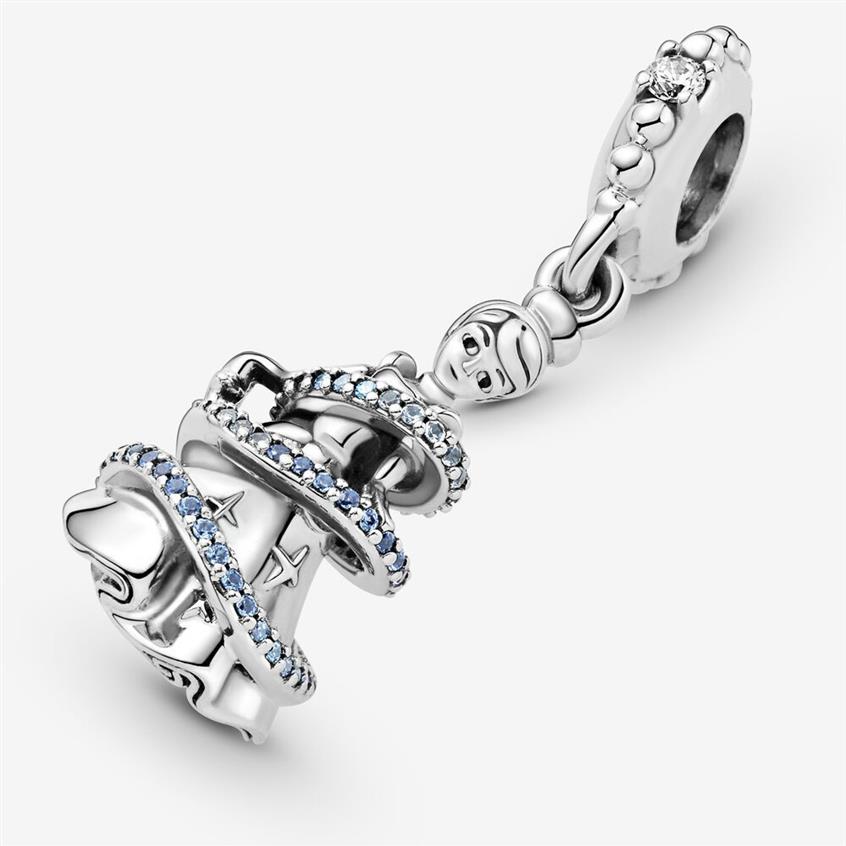 100% 925 argent sterling élégant princesse balancent charmes ajustement original européen bracelet à breloques mode femmes mariage fiançailles Jewe3366